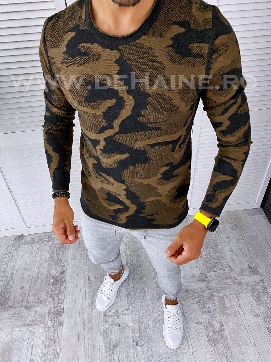 Bluza barbati gri slim fit t3705 1-5
